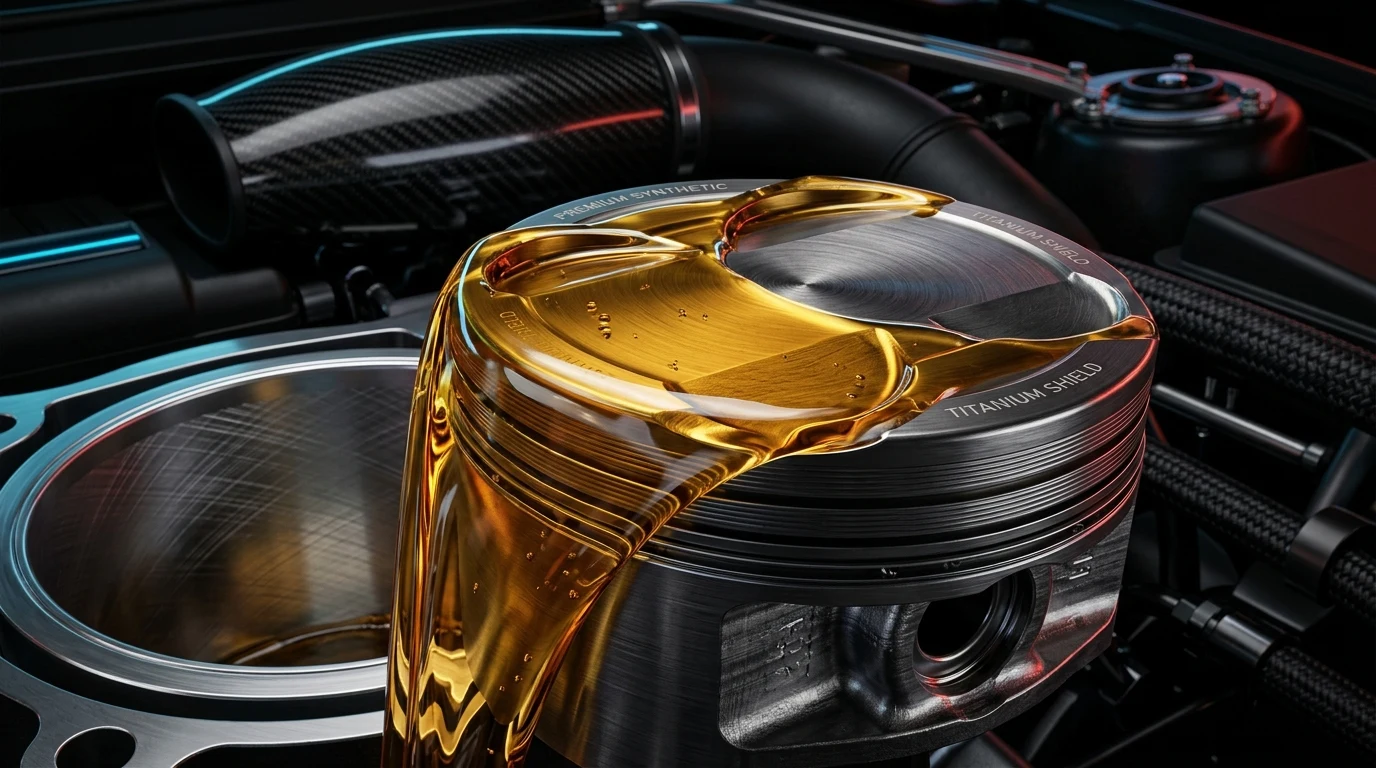 ETOIL Protective Oil Film on a Titanium Piston